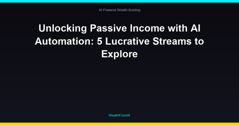 Unlocking Passive Income with AI Automation: 5 Lucrative Streams to Explore 64 Unlocking Passive Income with AI Automation: 5 Lucrative Streams to Explore