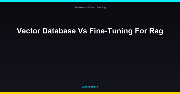 Vector Database Vs Fine-Tuning For Rag