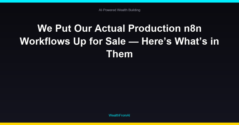 We Put Our Actual Production n8n Workflows Up for Sale — Here's What's in Them 3 We Put Our Actual Production n8n Workflows Up for Sale — Here’s What’s in Them