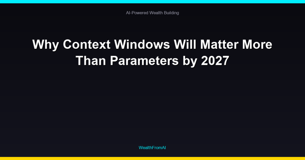 Why Context Windows Will Matter More Than Parameters by 2027