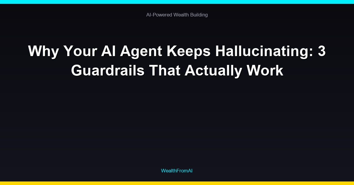 Why Your AI Agent Keeps Hallucinating: 3 Guardrails That Actually Work 43 Why Your AI Agent Keeps Hallucinating: 3 Guardrails That Actually Work