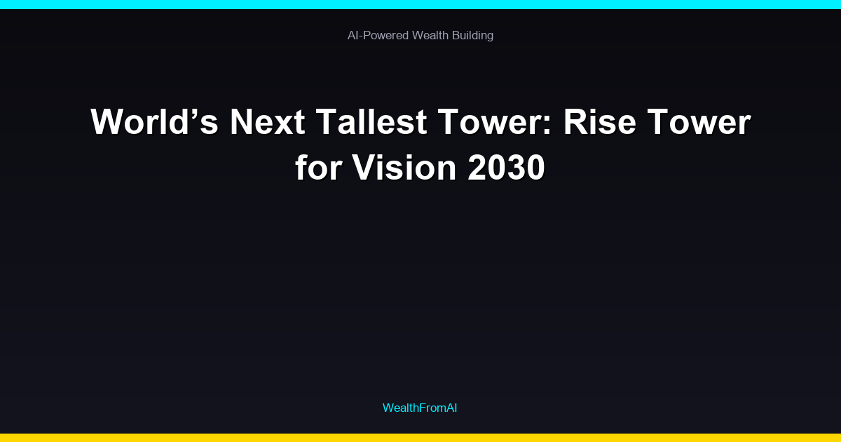 World’s Next Tallest Tower: Rise Tower for Vision 2030